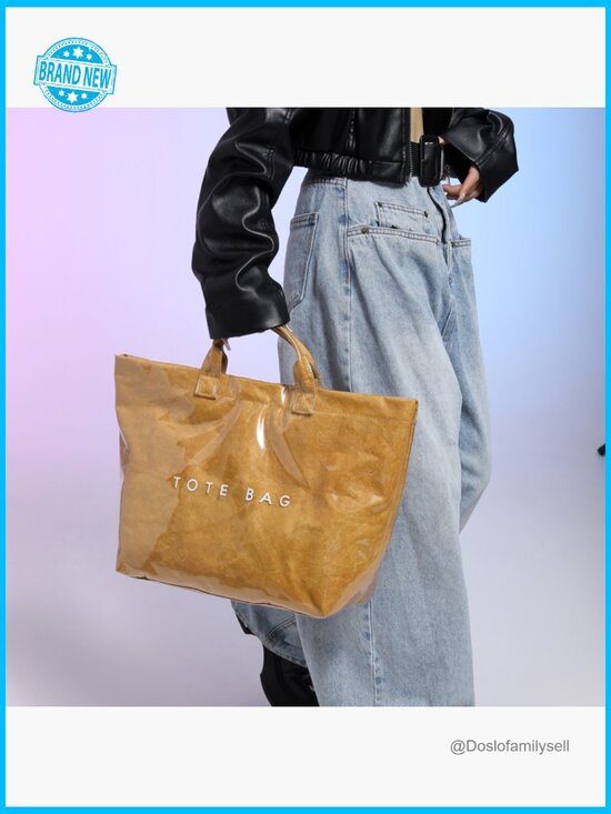 Amazon.com: BBIQI PVC Tote Bag for Women Waterproof Plastic  Waterproof PVC Tote Bag Hobo Handbag Large Capacity Summer Beach Travel